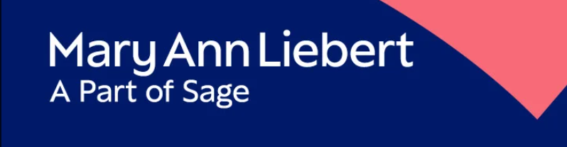 Banner z napisem: Mary Ann Liebert, A  Part of Sage