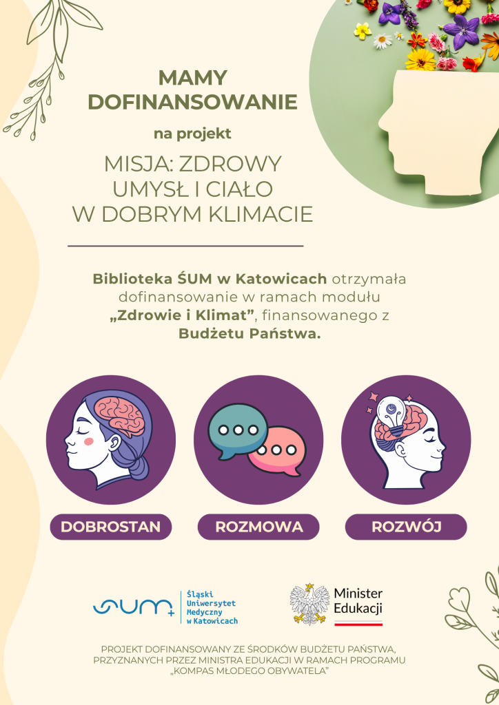 Plakat informacyjny projektu Misja: Zdrowy Umysł i Ciało w Dobrym Klimacie.